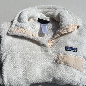 Patagonia Polartec White Fleece Pullover